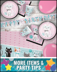 Purrfect Cat Party Supplies, Decorations, Balloons and Ideas